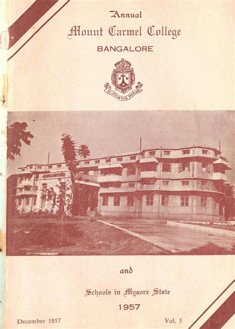 1957 - Annual - Mount Carmel College, Bangalore - ഗ്രന്ഥപ്പുര ...