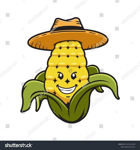 Cute Corn Cartoon Style Illustration Vector Stock Vector (Royalty Free ...