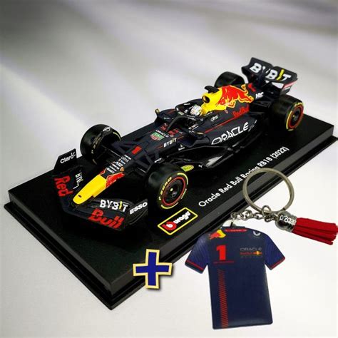 Redbull Rb Max Verstappen Caja Acrilica Burago Llavero