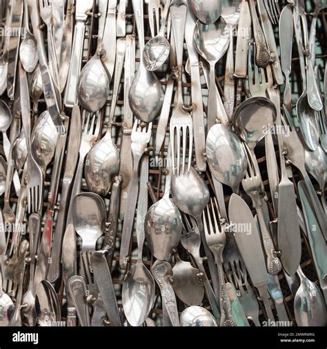 Decorative Artwork Millennium Gallery Sheffield Welded Together Cutlery