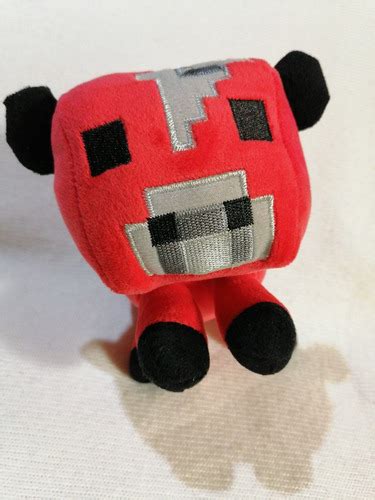 Peluche Original Vaca Roja Minecraft Mojang 13x14 Cm Cuotas sin interés