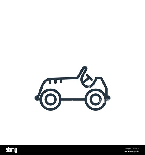 Old Car Outline Vector Icon Thin Line Black Old Car Icon Flat Vector