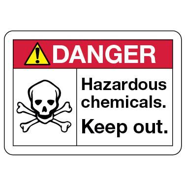 Danger Sign Hazardous Chemicals Keep Out Emedco