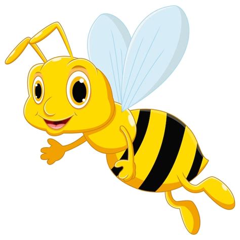 Premium Vector Cute Bee Cartoon Waving Hand