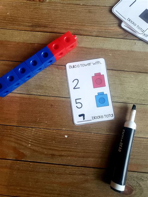 Unifix Cube Addition Cards Math Activity for Kindergarten - Etsy