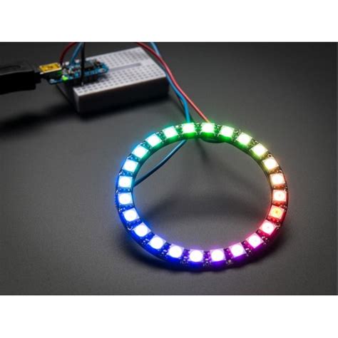 NeoPixel Ring - 24 x WS2812 5050 RGB LED with Integrated Drivers at MG Super Labs India