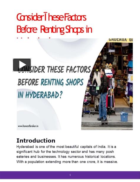 Ppt Consider These Factors Before Renting Shops In Hyderabad