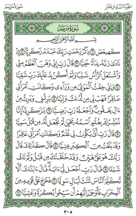 Surah Maryam Written In English