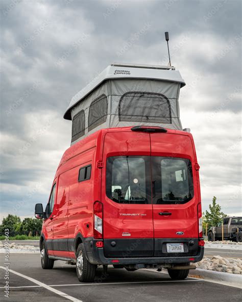 Loveland, CO, USA - August 25, 2023: Ford Transit 350 camper ...