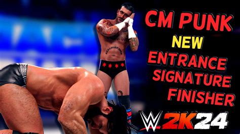 Cm Punk New Entrance Signature And Finisher Wwe 2k24 Youtube