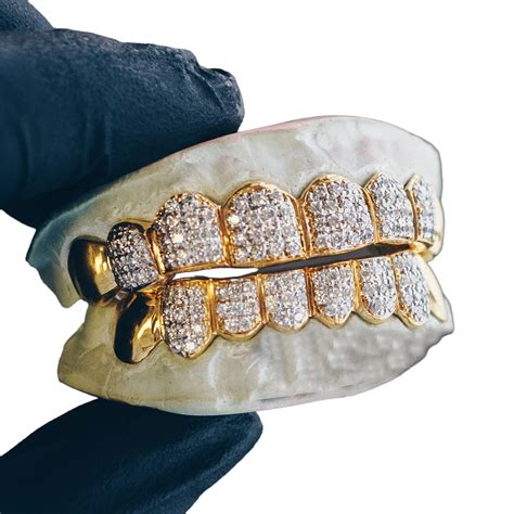 Hip Hop Moissanite Custom Grillz Teeth Top Bottom Grills Dental Mouth