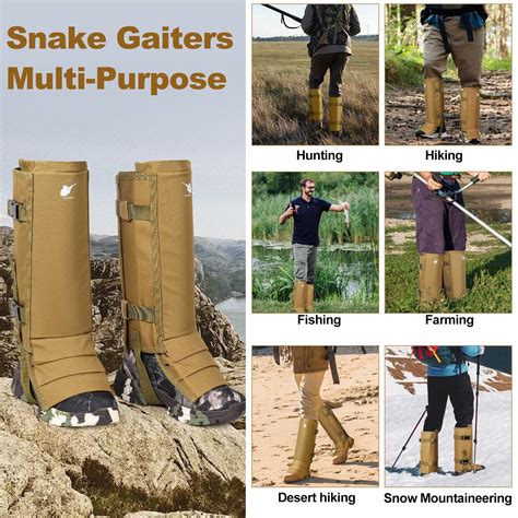 Snake Gaiters Leg Guards For Snake Bite Protection Waterproof Snake