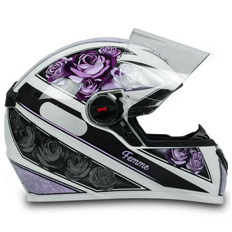 Capacete Para Moto Fw3 Gt Femme Branco Rosa Tamanho 60 Shopee Brasil