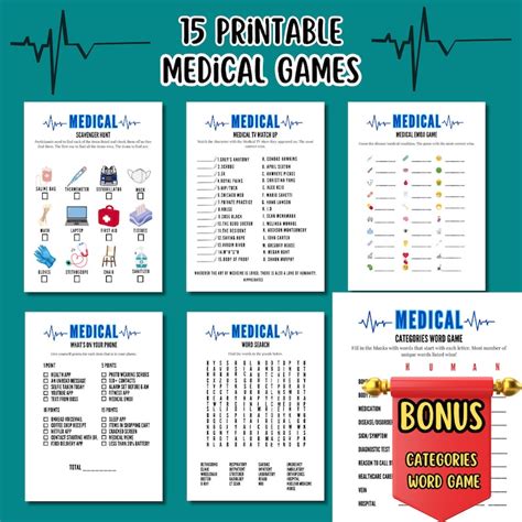 Medical Game Bundle Printable Nursing Games Doctor Games Radiology