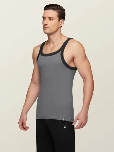 Plain Intellieaze Super Combed Cotton Pace Square Neck Gym Vest For Men