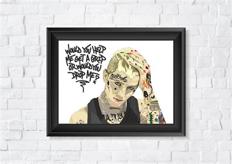 Lil Peep Custom Print Lil Peep Poster Custom Music Poster Etsy