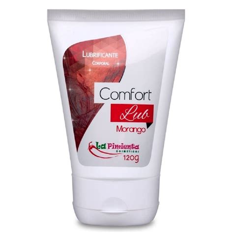 Comfort Lub Lubrificante Beijável Sabor Morango para Sexo Oral Vaginal e Anal a Base de Água