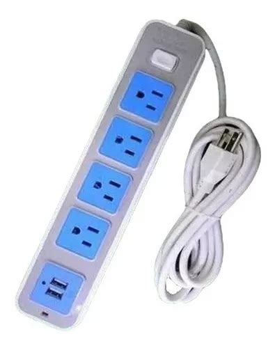 Regleta Eléctrica Multi Toma Extension Con Puertos Usb MercadoLibre