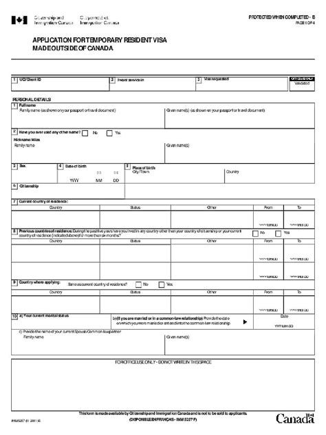 Download Canada Tourist Visa Application Form 2023 - Applicationforms.net