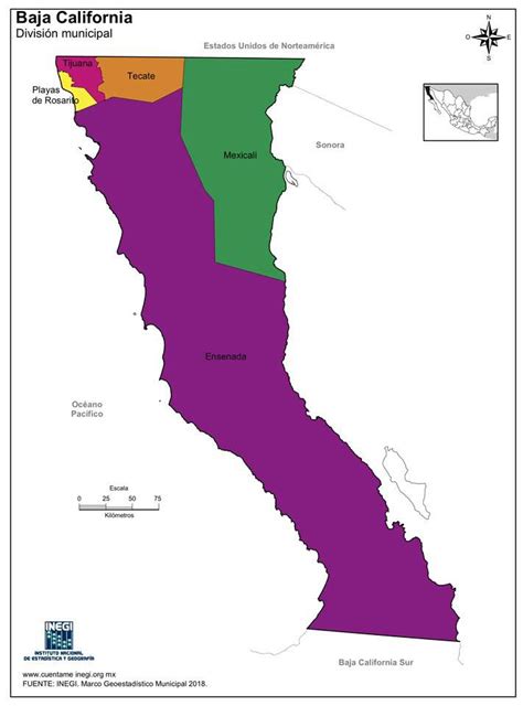 Mapa De Baja California Con Nombres Y Desde V A Satelital M Xico