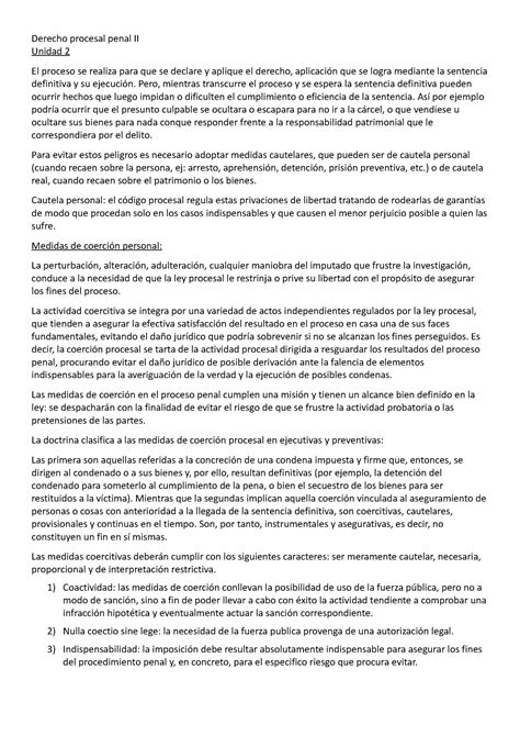 Derecho Procesal Penal II Unidad 2 Pero Mientras Transcurre El