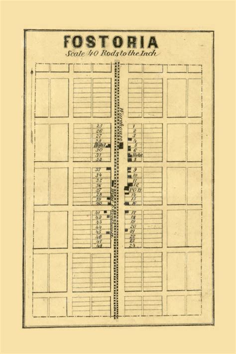 Fostoria Village Antis Township Pennsylvania Old Town Map Custom