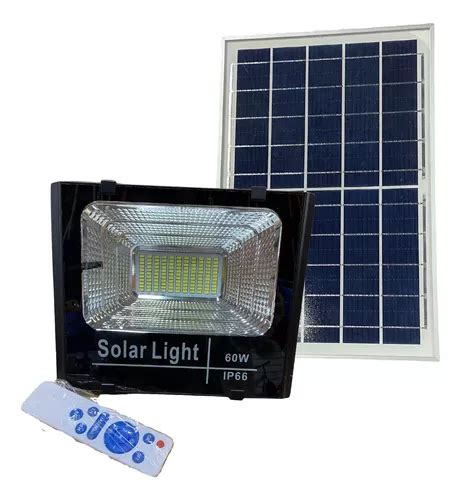 Foco Solar Led 60w Panel Solar Control Cuotas sin interés