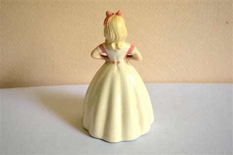 Vintage Figurine Spunky Blonde Girl In Pinafore And Gold Etsy