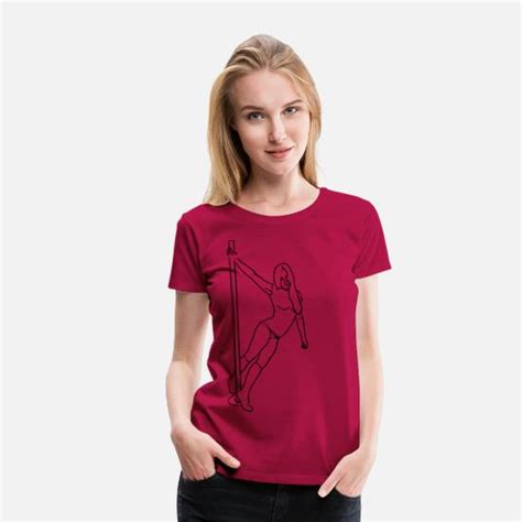 Stripperin An Stripstange Striptease Design Frauen Premium T Shirt