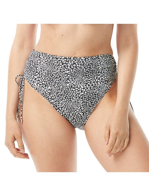 Coco Reef Inspire Shirred High Waist Bikini Bottom St Tropez Leopard