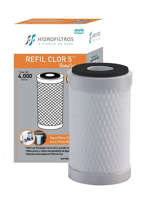 GLOBALFILTER Refil Carvão Ativado Hidro Filter para Filtros de