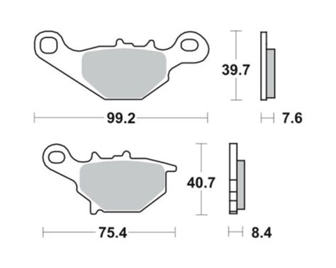 Plaquettes De Frein Trw Mcb Si Pour Kawasaki Kmx Mx B