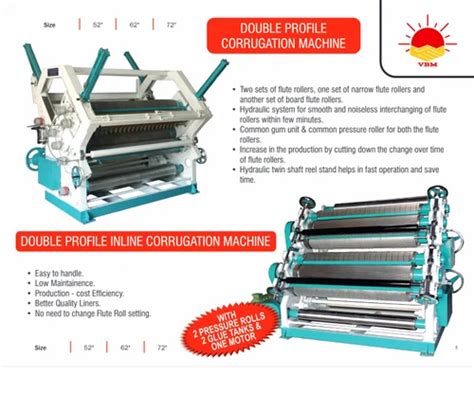 Fingertype V Type Double Profile Paper Corrugation Machine For