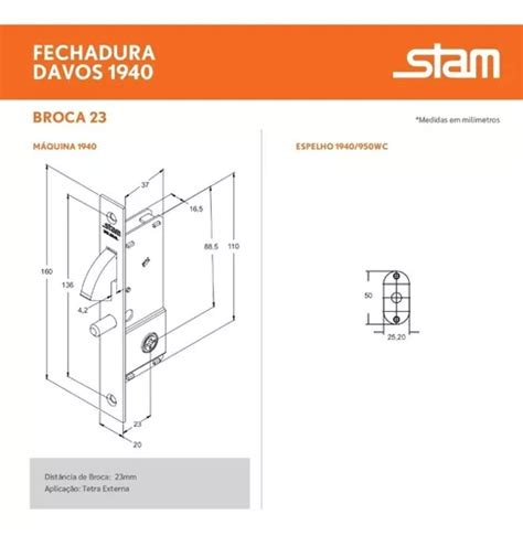 Fechadura Bico Papagaio Stam Chave Tetra Porta Correr Mebuscar