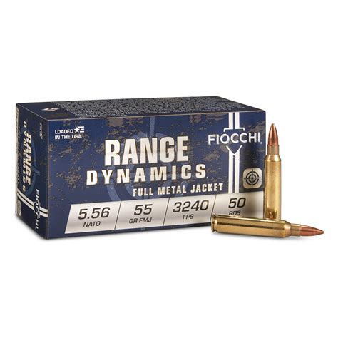 Fiocchi Range Dynamics 5 56 NATO 223 Rem FMJ BT 55 Grain 50