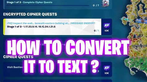 How To Convert The Encrypted Cipher Quests To Text Fortnite 1 17 23 9 14 19 19 24 1 21 6