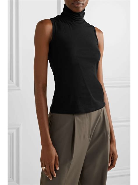 Theory Wendel Stretch Jersey Turtleneck Top Net A Porter