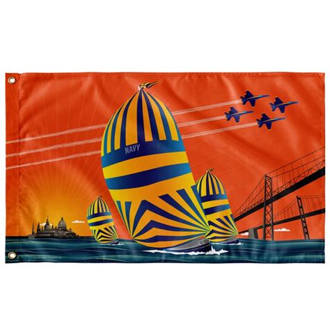 USNA Sunset Sail Usna, America's Cup, Annapolis Maryland, Naval Academy, Wall Flag, Chesapeake ...