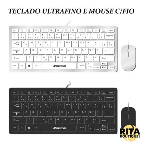 Kit Teclado E Mouse Fio Conex O Usb Cabo De Cm Resistente