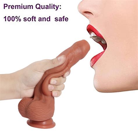 Buy Foreskin Uncut Dual Layered Silicone Realistic Penis Dildo 8 Inches Online In India