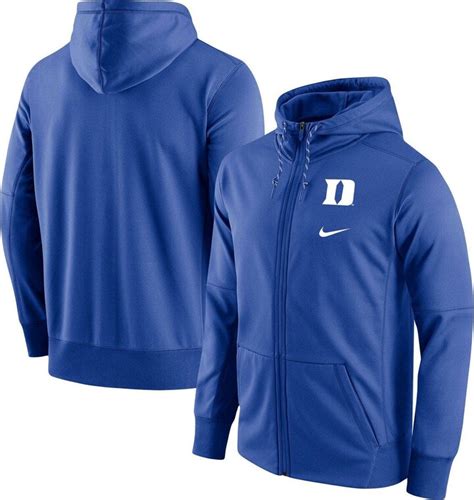 Nike Mens Royal Duke Blue Devils Logo Stack Performance Full Zip Hoodie Shopstyle