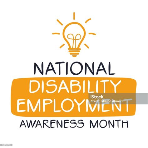 National Disability Employment Awareness Month Stock Illustration