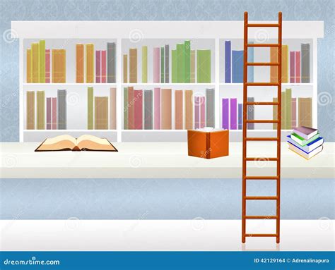 Library stock illustration. Illustration of office, university - 42129164