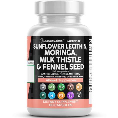 Amazon.com: Clean Nutraceuticals Sunflower Lecithin 6000mg Lactation