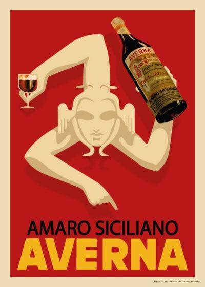 Vintage Plakat For Averno Amaro Siciliano L Plakater L Postershop Dk