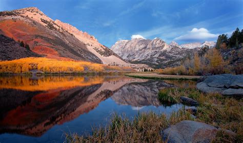 mountain, Lake, Forest, Reflection, Fall, Water, Trees, Grass, Nature ...