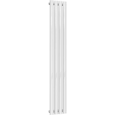 Reina Neva Steel White Vertical Designer Radiator 1500mm H X 236mm W