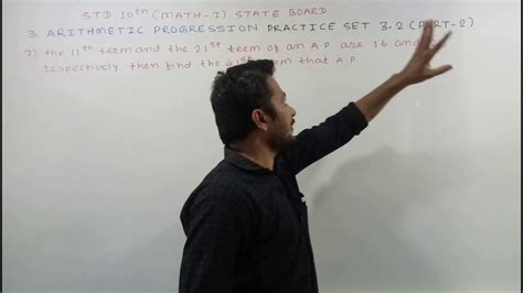 Class 10th Math 1 Mh State Board 3 Arithmetic Progression Practice Set 3 2 Part 2 Youtube