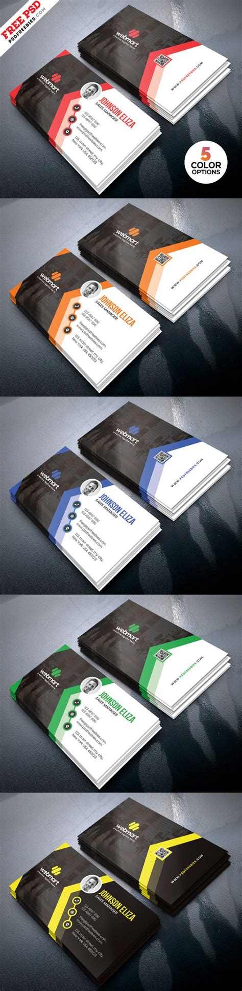 Modern Business Cards Design Templates Psd Psdfreebies