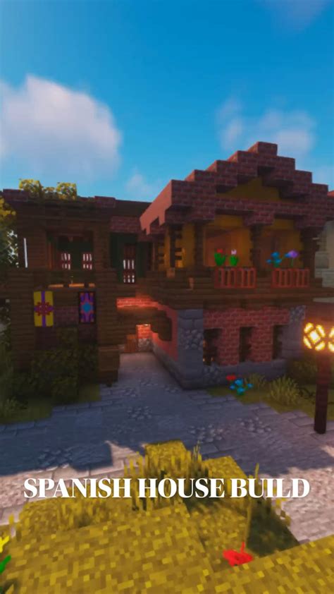 MINECRAFT SPANISH HOUSE BUILD | RED BRICK HOUSE INSPIRATION | Spanish ...